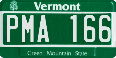 VT license plate PMA166