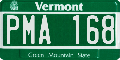 VT license plate PMA168
