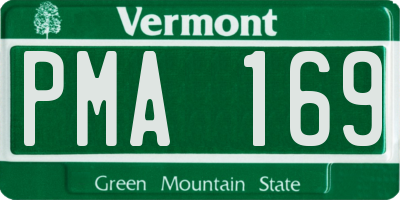 VT license plate PMA169