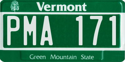 VT license plate PMA171
