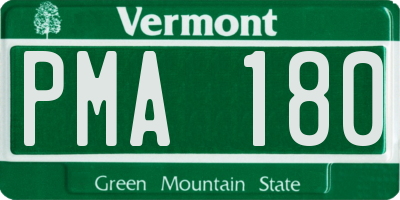 VT license plate PMA180