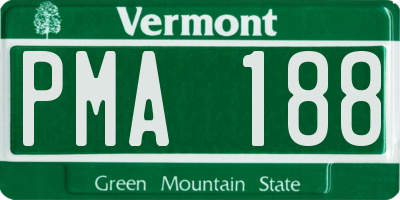 VT license plate PMA188
