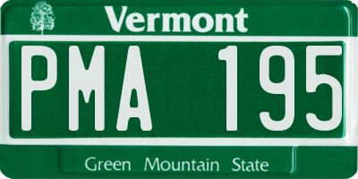 VT license plate PMA195