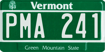 VT license plate PMA241