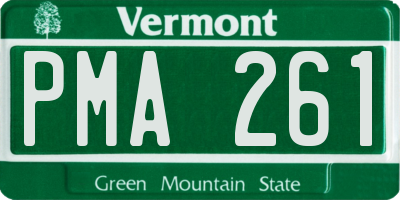 VT license plate PMA261
