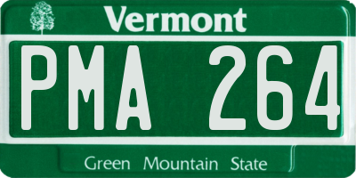VT license plate PMA264