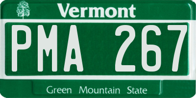 VT license plate PMA267