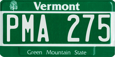 VT license plate PMA275