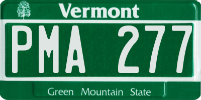 VT license plate PMA277