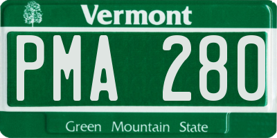 VT license plate PMA280