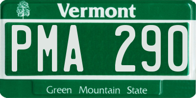 VT license plate PMA290