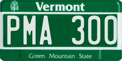 VT license plate PMA300