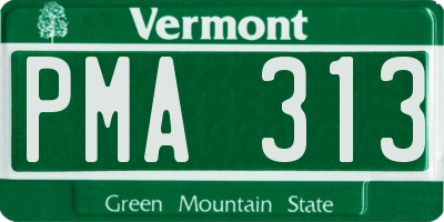 VT license plate PMA313