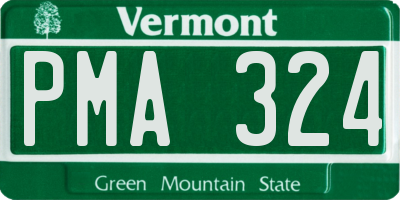 VT license plate PMA324