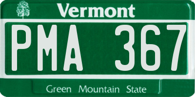 VT license plate PMA367
