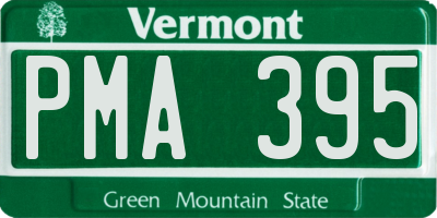 VT license plate PMA395