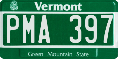 VT license plate PMA397