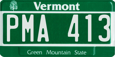 VT license plate PMA413
