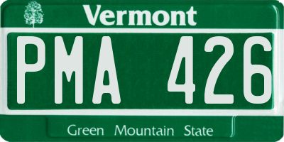 VT license plate PMA426