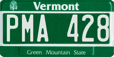 VT license plate PMA428