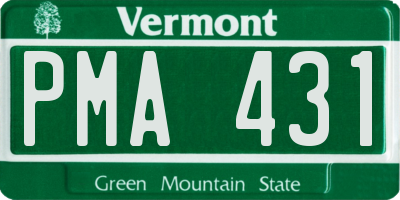 VT license plate PMA431