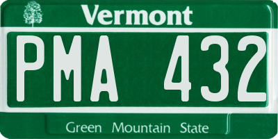 VT license plate PMA432