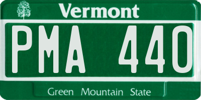 VT license plate PMA440