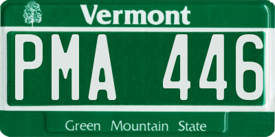 VT license plate PMA446