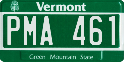 VT license plate PMA461