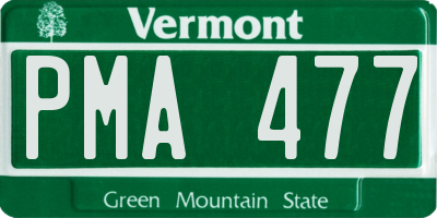 VT license plate PMA477