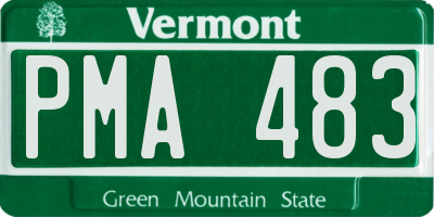 VT license plate PMA483