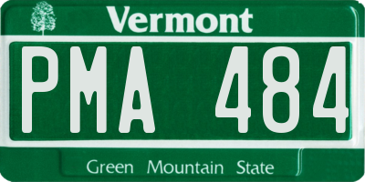 VT license plate PMA484