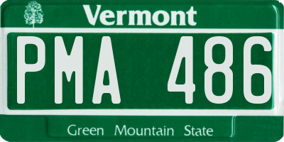 VT license plate PMA486