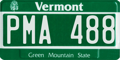 VT license plate PMA488