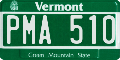 VT license plate PMA510