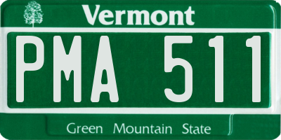 VT license plate PMA511