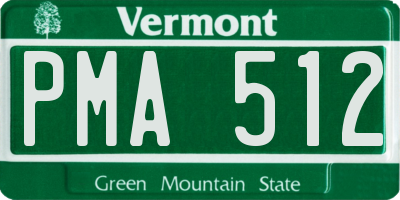VT license plate PMA512
