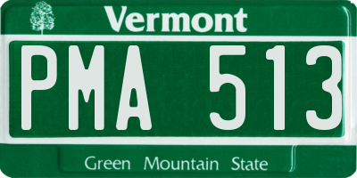 VT license plate PMA513