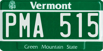 VT license plate PMA515