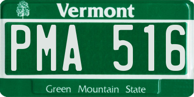 VT license plate PMA516