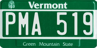 VT license plate PMA519