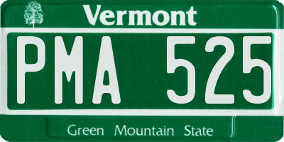 VT license plate PMA525