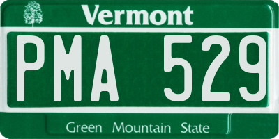 VT license plate PMA529