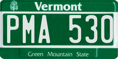 VT license plate PMA530