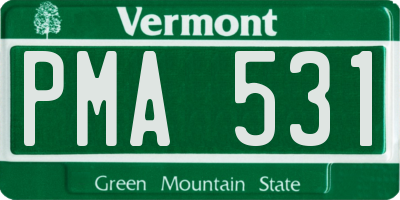 VT license plate PMA531