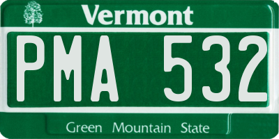 VT license plate PMA532
