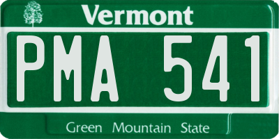 VT license plate PMA541