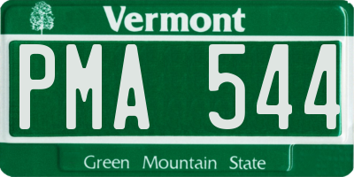 VT license plate PMA544