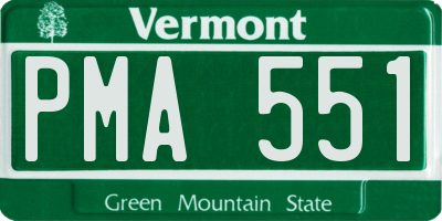 VT license plate PMA551