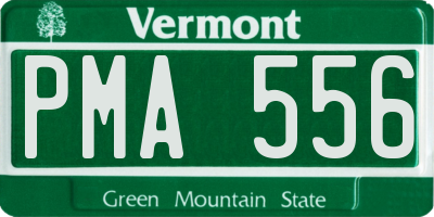 VT license plate PMA556